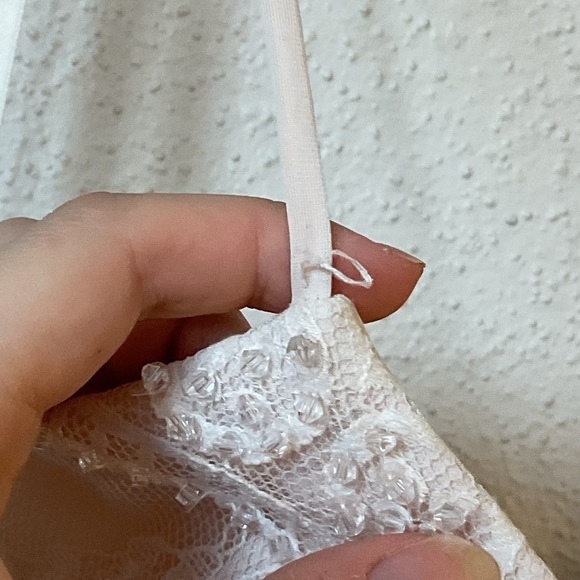 NWT Chic Nostalgia Bailey Ivory Blush Mermaid Wedding Dress Size 6 - Picture 13 of 16